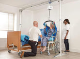Elevate 440 Professional Overhead Patient Lift System. Hospital-Grade Ceiling Lift with Freestanding Gantry. Outperforms All Obsolete, Floor-Based Hoyer-Style Sling Lifters. Easy Tool-Less Setup.